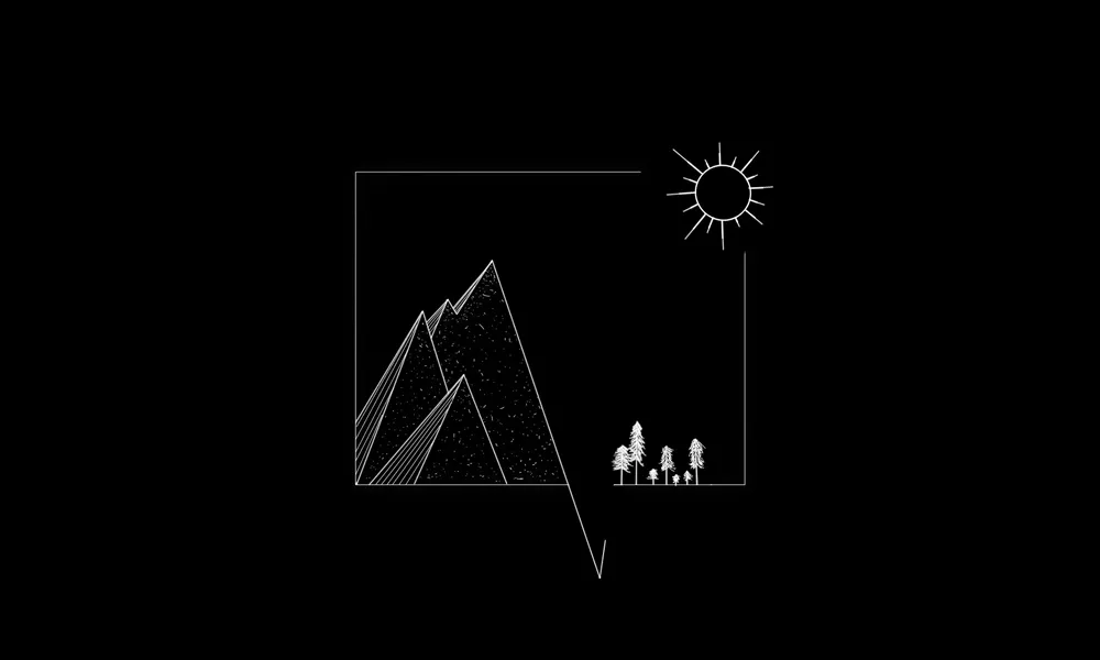 1 Landscape Black Desktop Minimalis