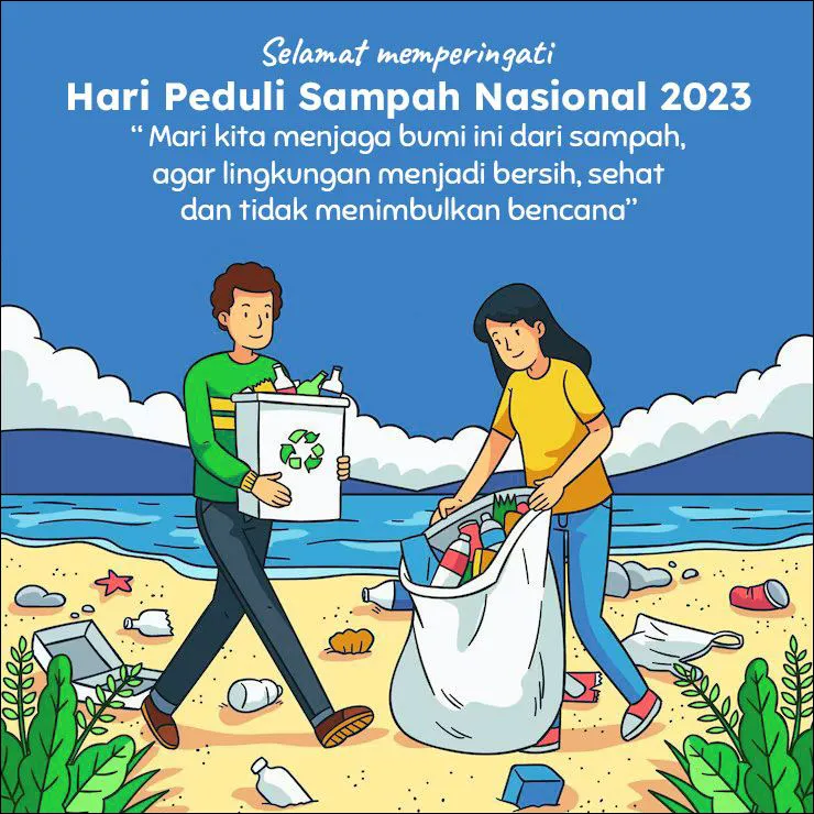 1 Poster Ucapan Hari Peduli Sampah Nasional 2023