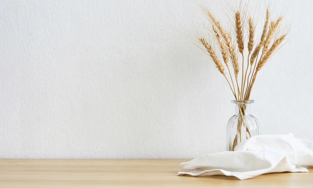 10 White Wall With Barley Wheat