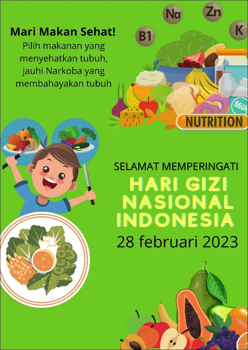 2. Poster hari gizi Nasional Indonesia