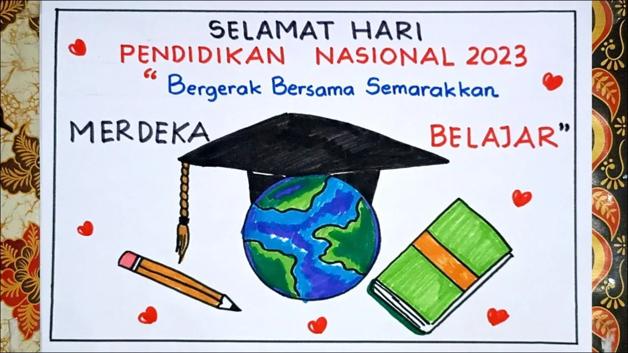 9 Poster Hari Pendidikan Nasional - Bergerak Bersama Semarakan Merdeka Belajar