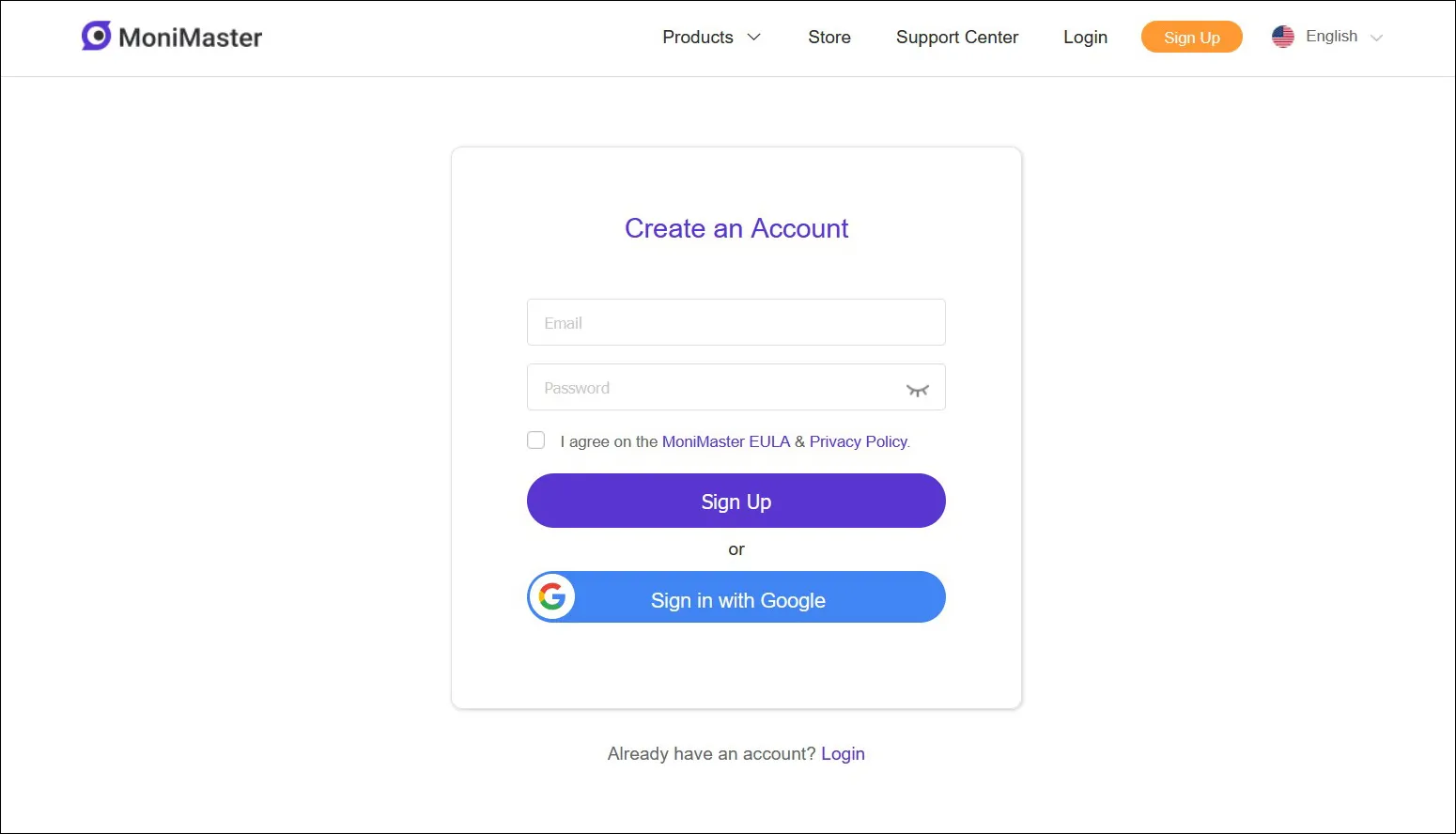 Daftar Akun MoniMaster