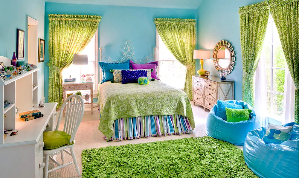 Kombinasi Biru Hijau Muda