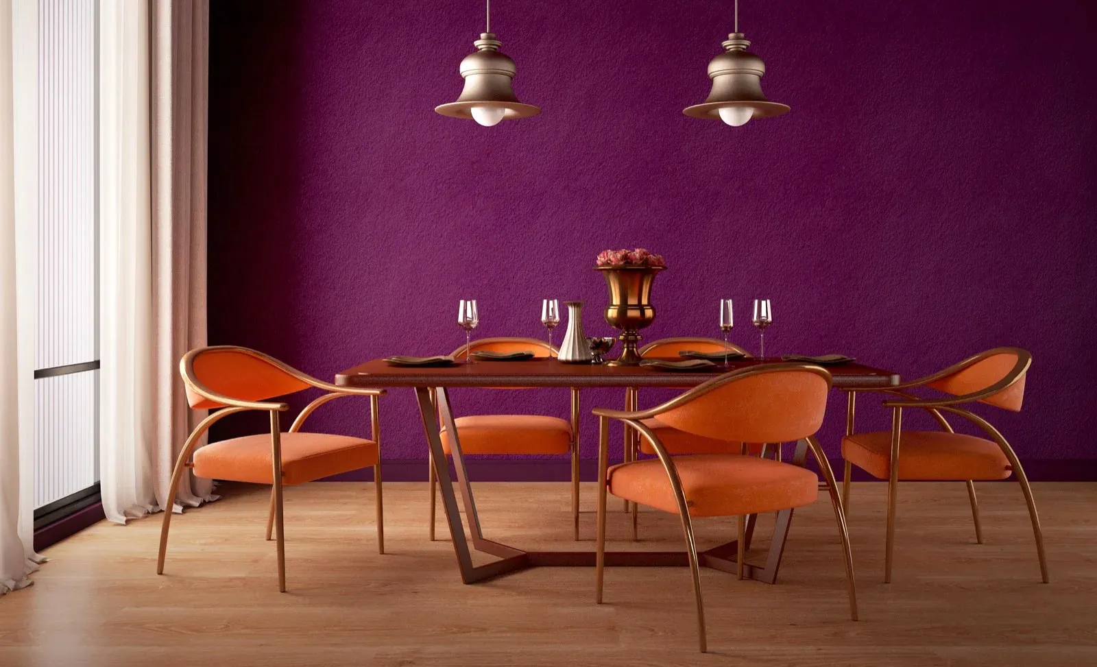 Kombinasi Ungu Cokelat