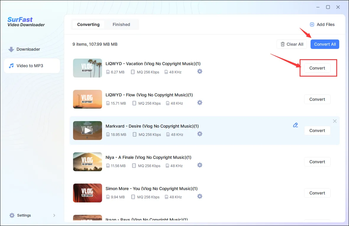 Lakukan Convert File di Aplikasi SurFast Video Downloader