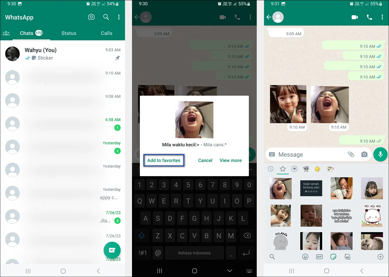 Menambahkan Stiker Chat WA