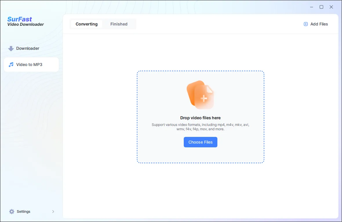 Pilih Menu Video to mp3 di Aplikasi SurFast
