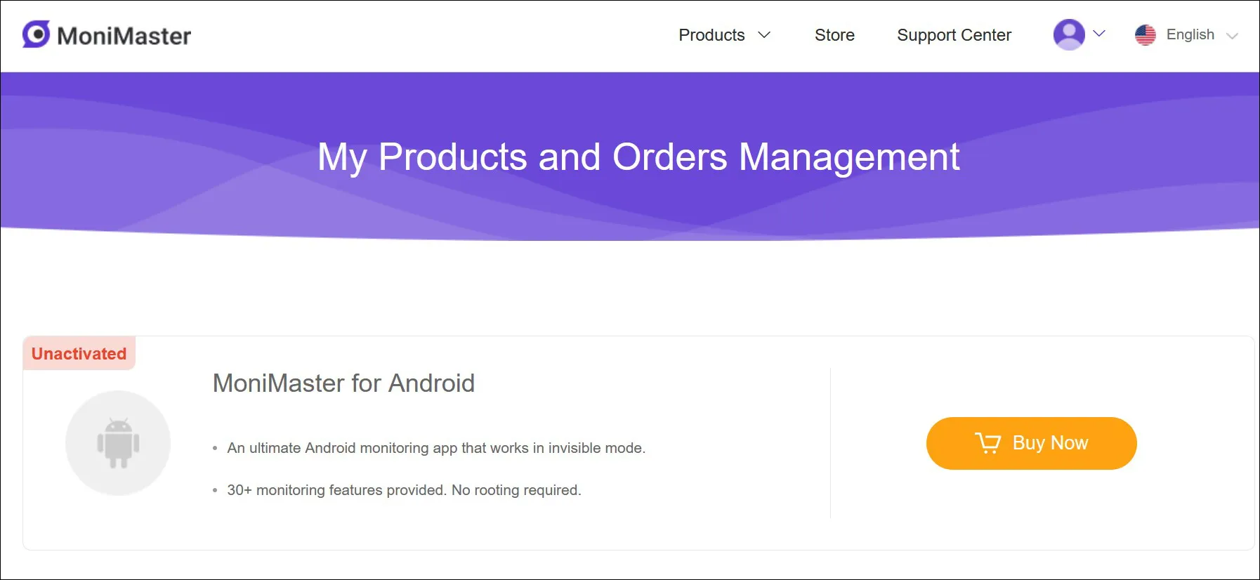 Product MoniMaster for Android