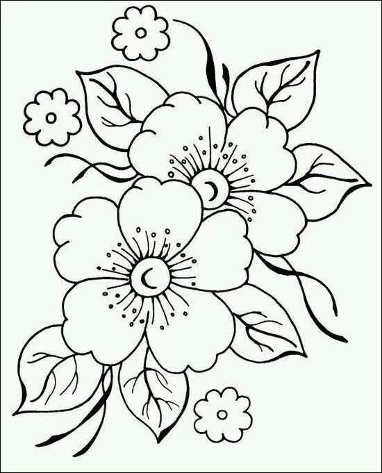 29 Gambar rangkaian bunga indah untuk belajar menggambar dan mewarnai