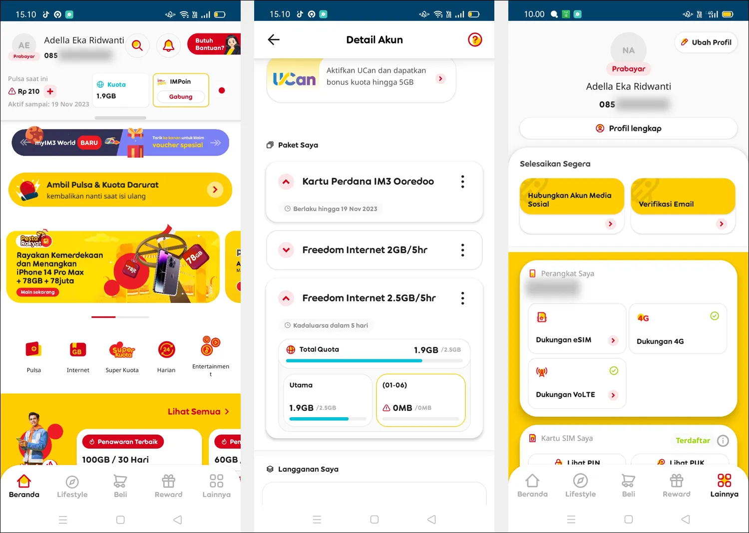 Cek Kuota Internet Indosat Lewat MyIM3