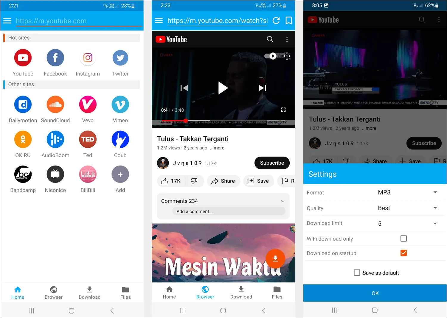 Download Musik YouTube Dengan YTSaver Android