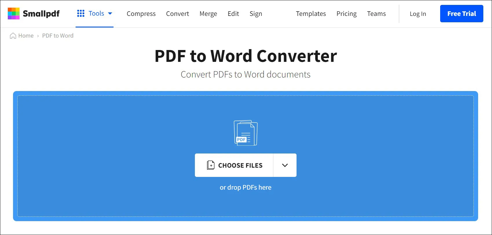 PDF to Word Converter SmallPDF