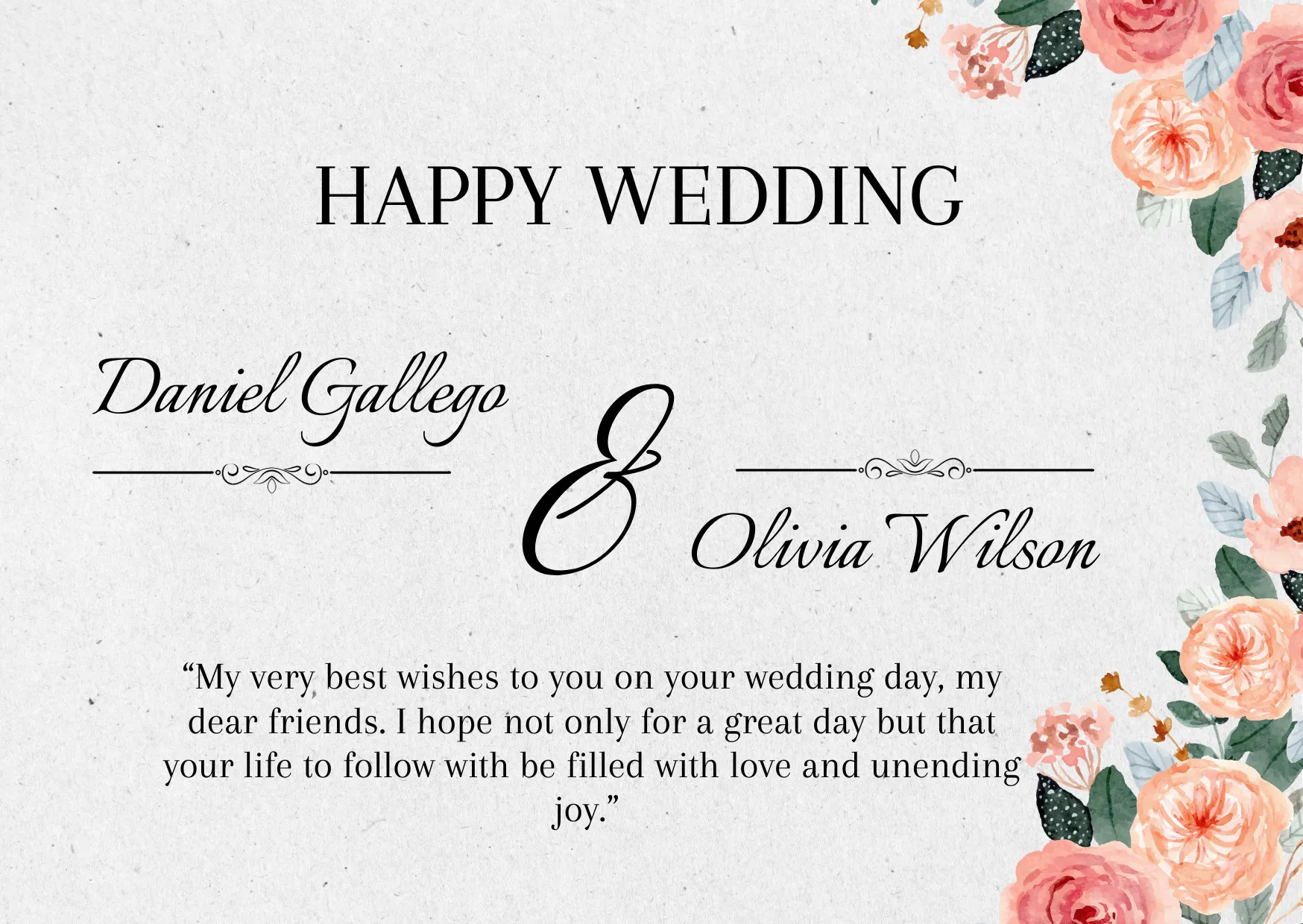 Kartu Ucapan Pernikahan Bahasa Inggris