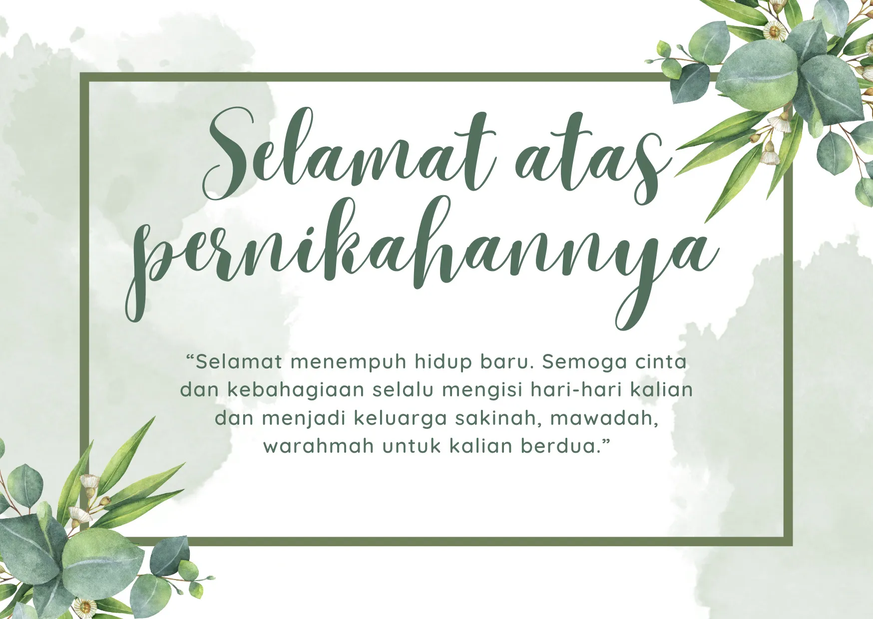 Kartu Ucapan Pernikahan Islami