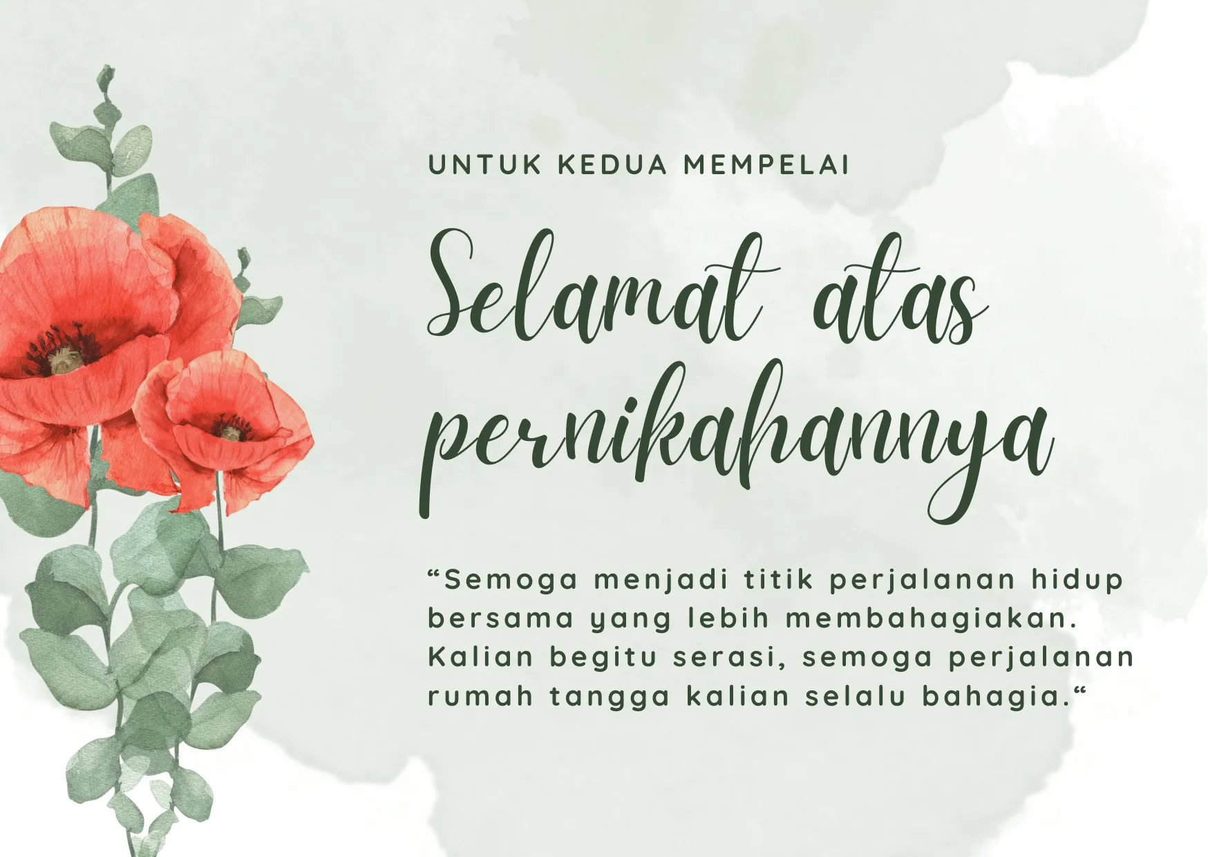 Kartu Ucapan Pernikahan Menyentuh Hati