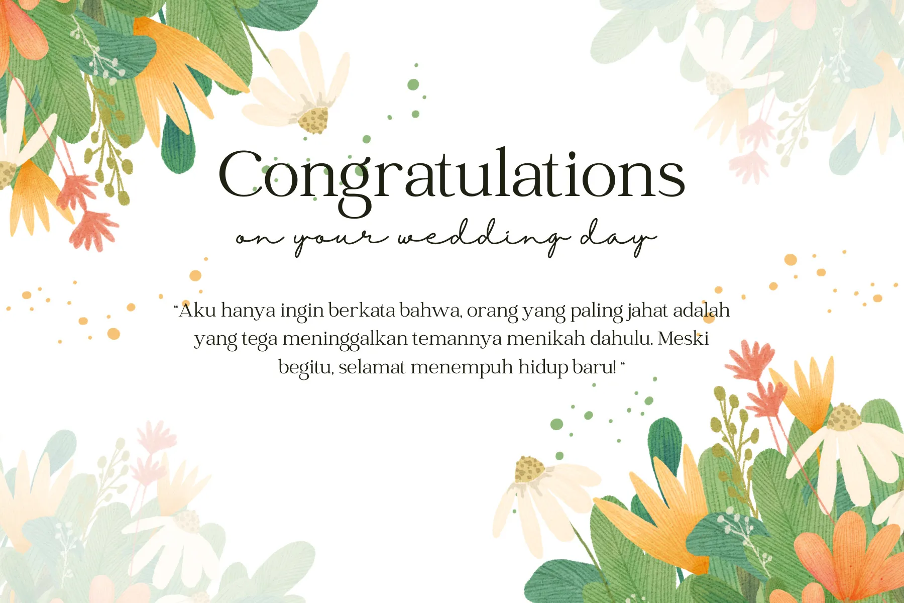 Kartu Ucapan Selamat Menikah Lucu