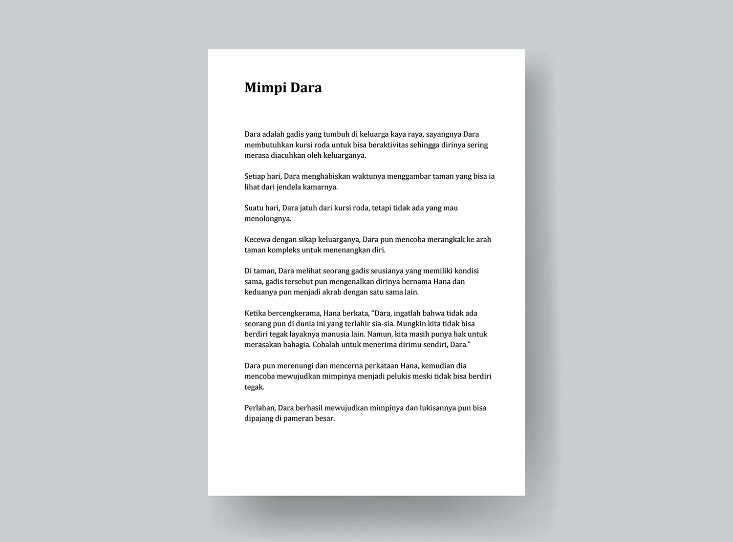 Kumpulan Cerpen Pendidikan Penuh Motivasi