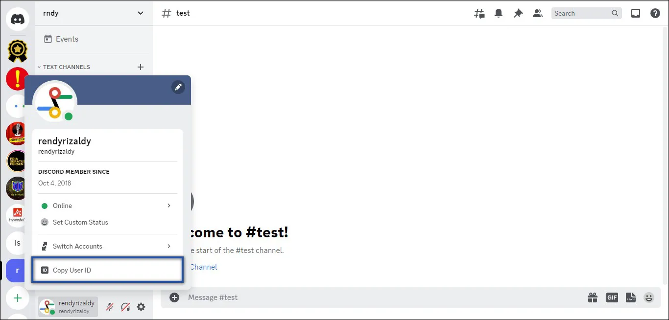 05. Copy User ID Discord PC