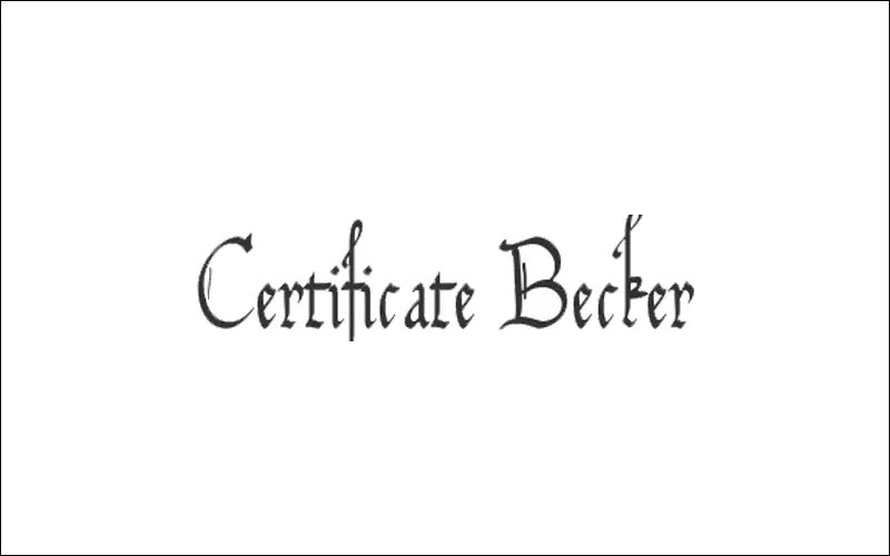 2. Certificate Becker