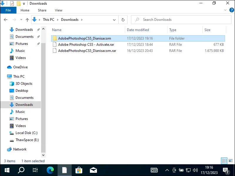 2. File download Adobe Photoshop CS5