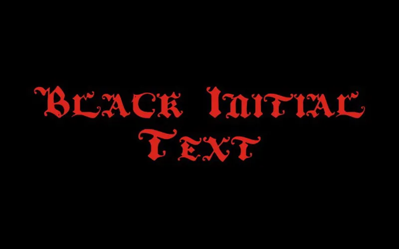 23. Black Initial Text