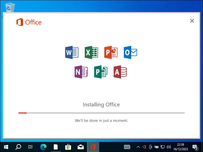 3-2. Proses instalasi Microsoft Office 2016