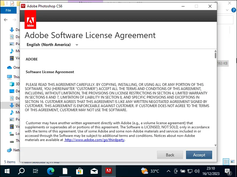 3-4. Persetujuan lisensi Adobe Photoshop CS6