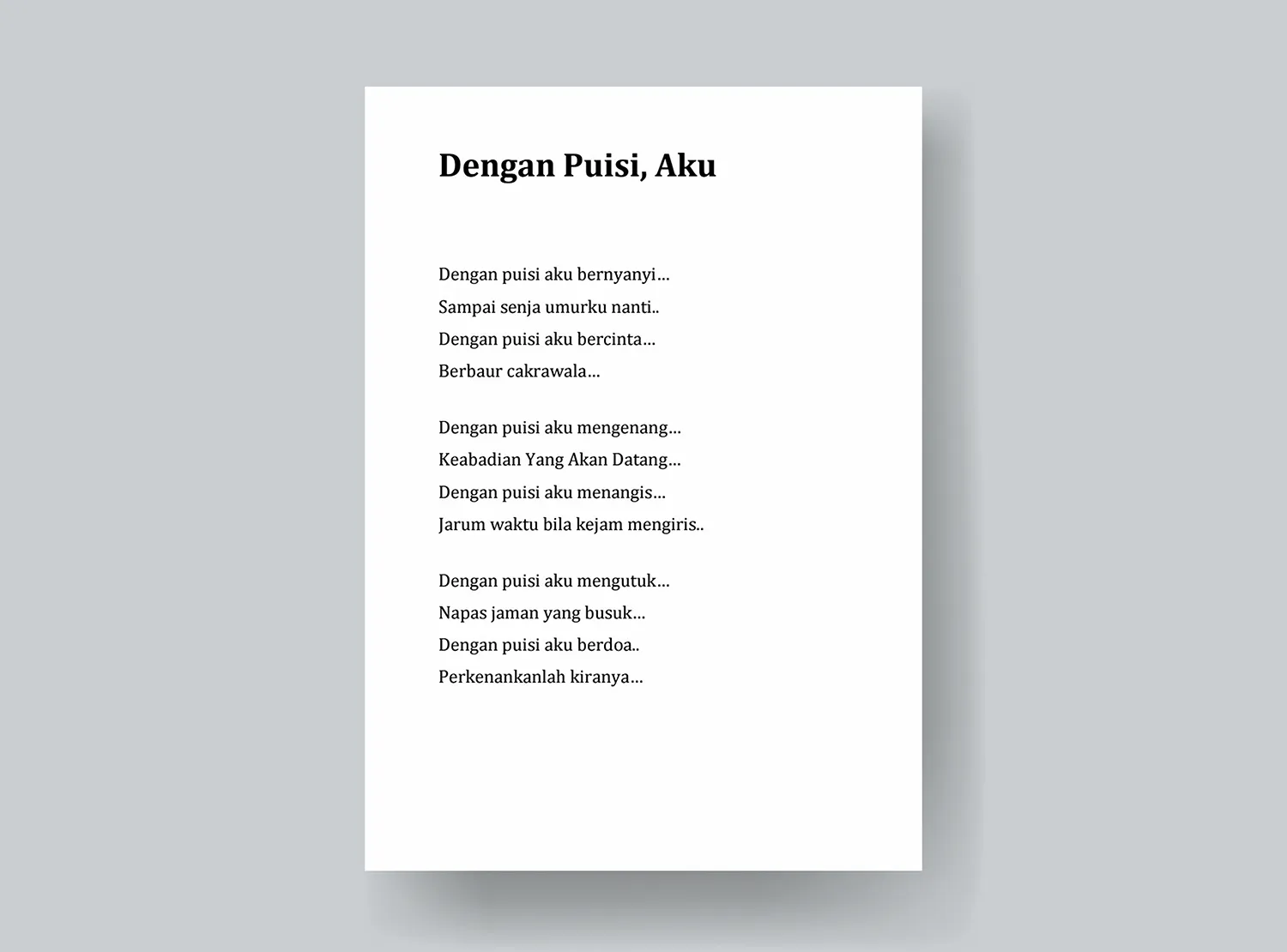 3. Contoh Puisi Tentang Pendidikan - Dengan Puisi, Aku