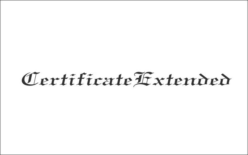 4. Certificate Extended