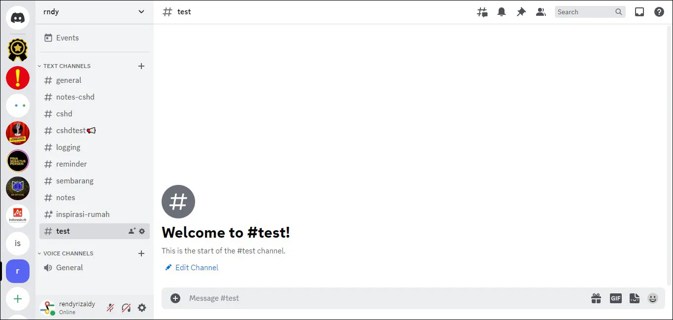 4. Kembali ke Homepage Discord