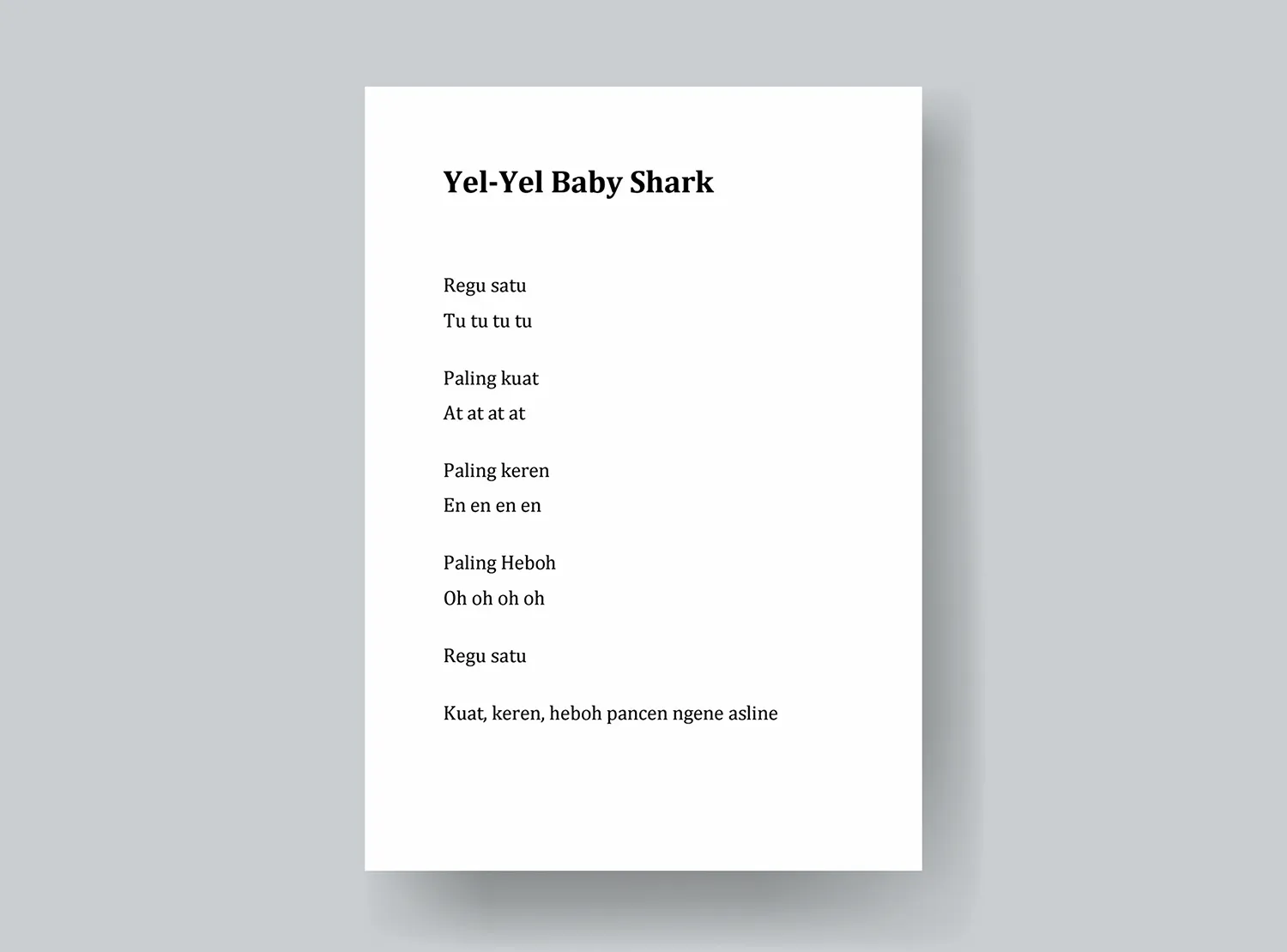 Contoh Yel-Yel MPLS - Baby Shark