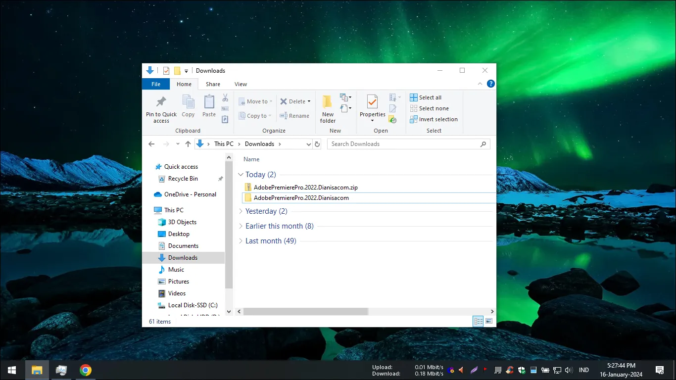 1. Hasil unduhan installer Adobe Premiere Pro CC 2022