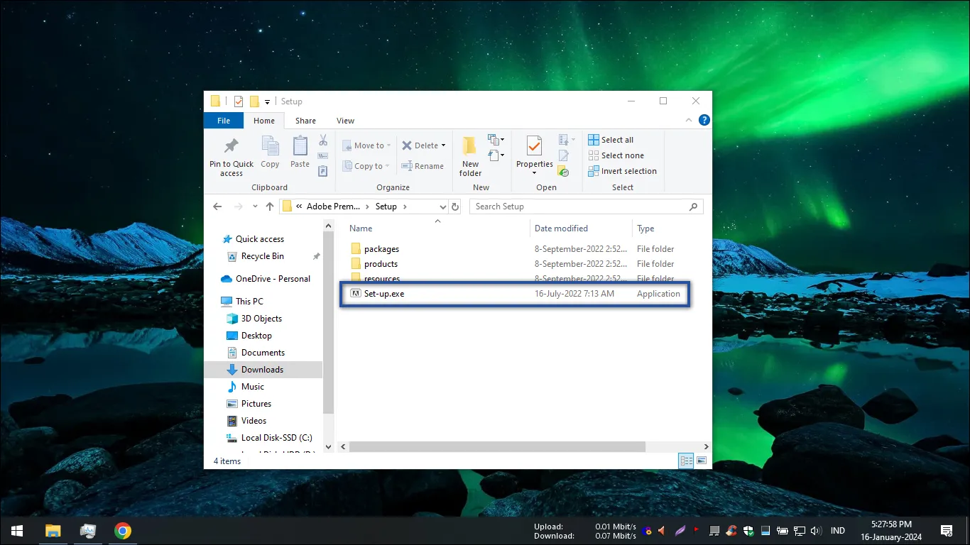 3. Folder setup installer Adobe Premiere Pro CC 2022