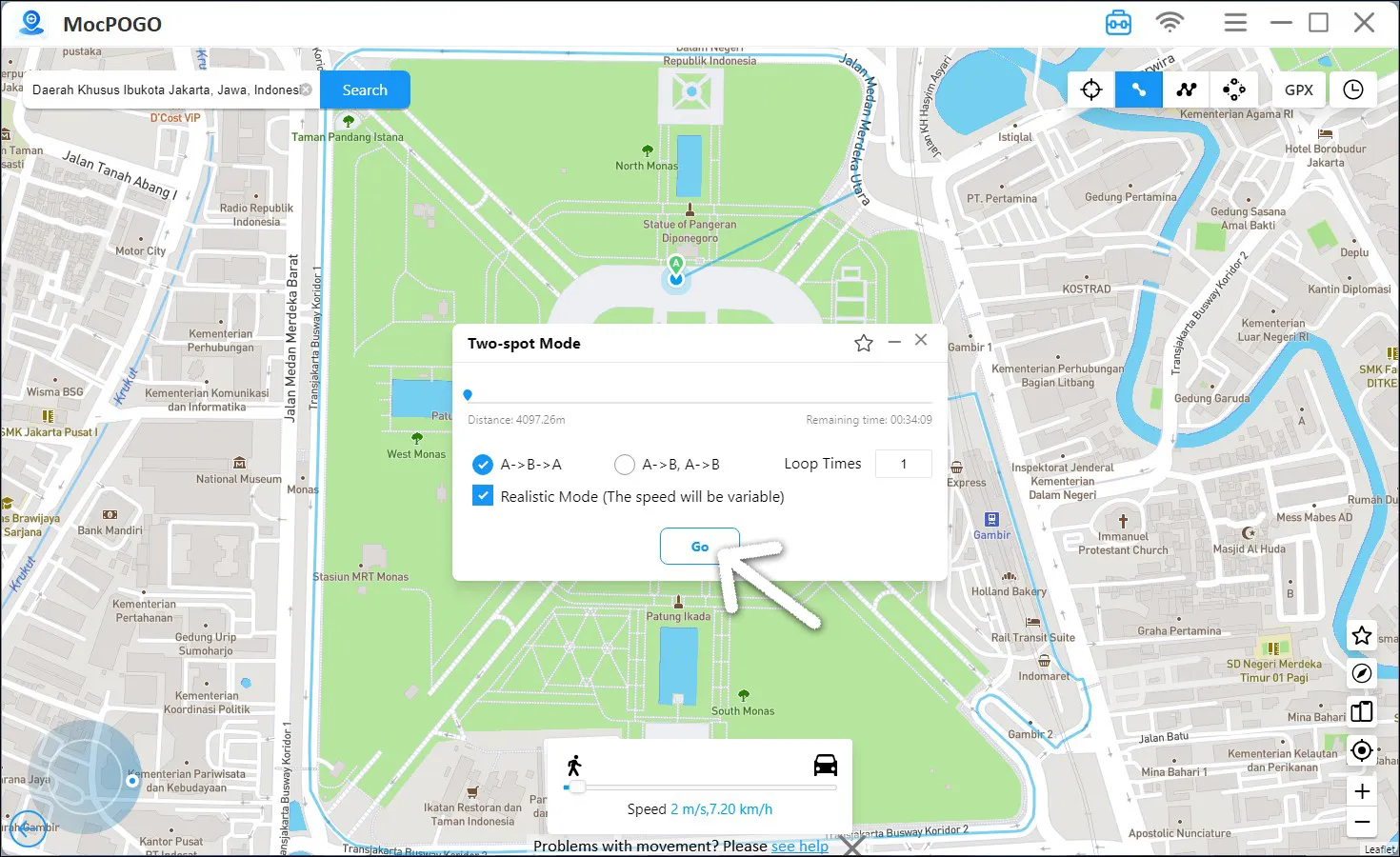 5-3. Lokasi Terkini Two-Spot Mode MocPOGO