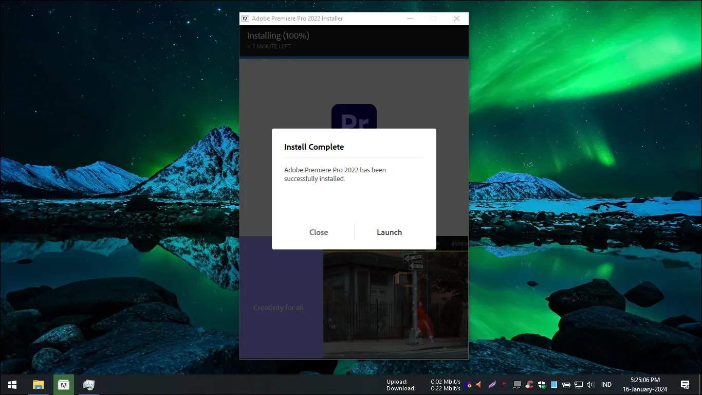 6. Kotak dialog instalasi Adobe Premiere Pro CC 2022