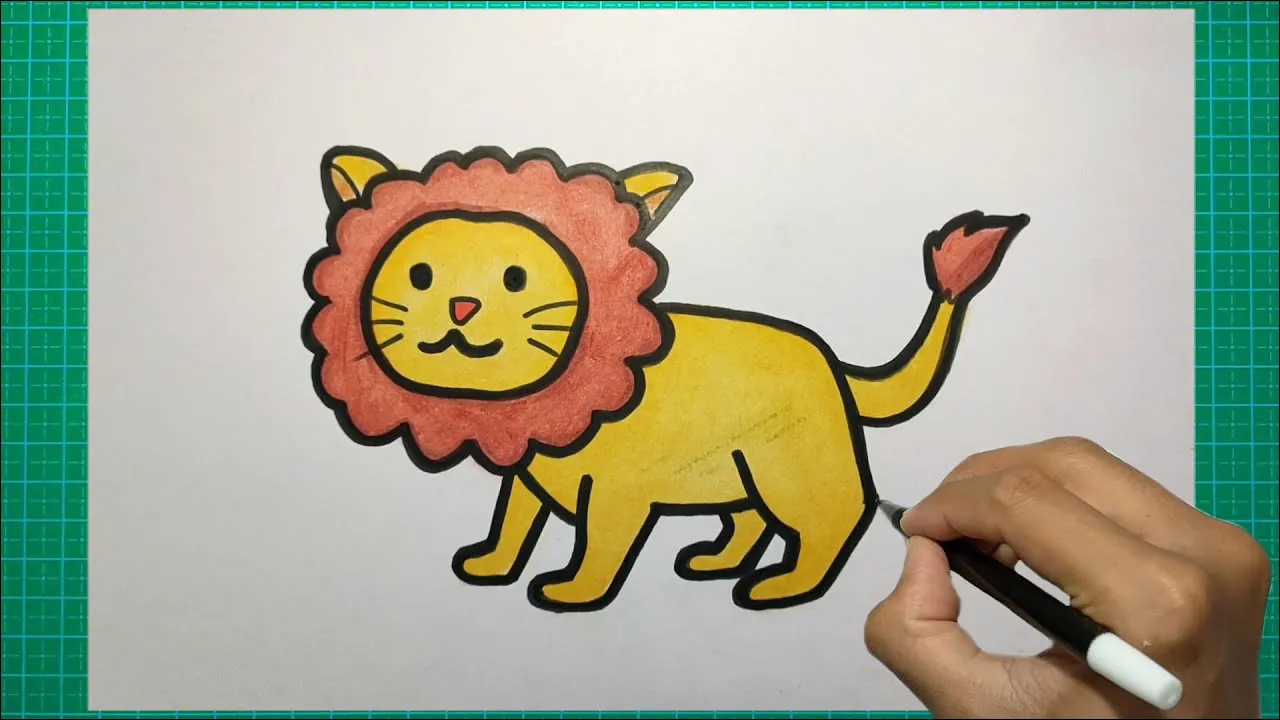 Gambar 02. Gambar Singa dengan Spidol