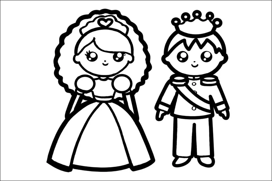 Gambar 04. Mewarnai Ratu dan Pangeran