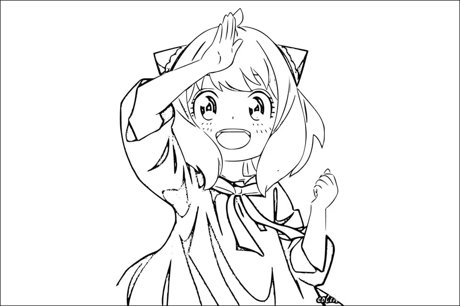 Gambar 05. Anya Forger tersenyum ceria