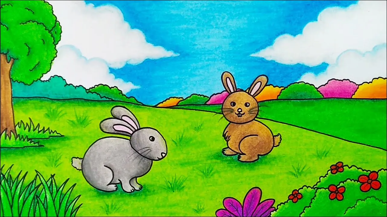 Gambar 05. Gambar Kelinci di Hutan