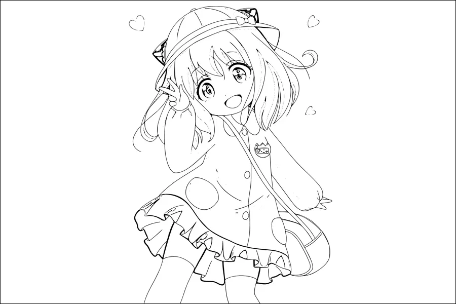 Gambar 08. Anya Forger dengan pose peace