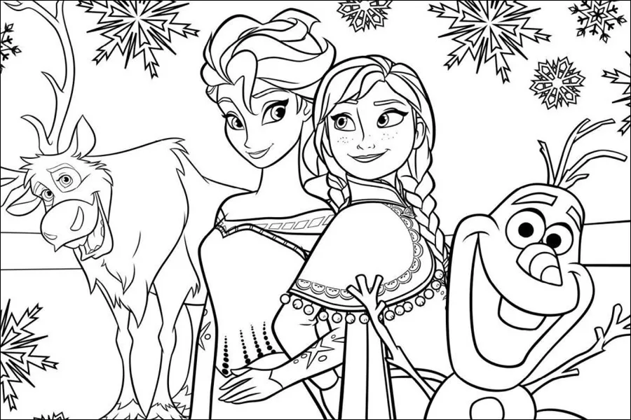 Gambar 09. Mewarnai Karakter pada Kartun Disney Elsa