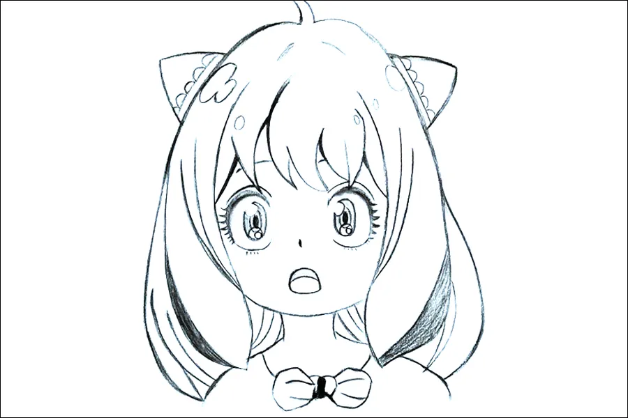 Gambar 13. Anya Forger dengan dasi pita imut