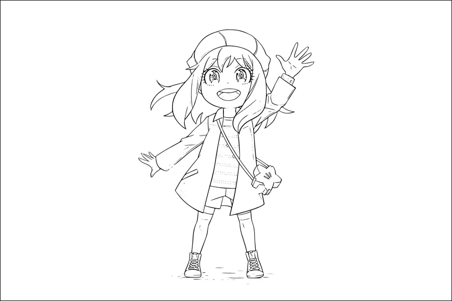 Gambar 15. Anya Forger dengan pembawaan ceria