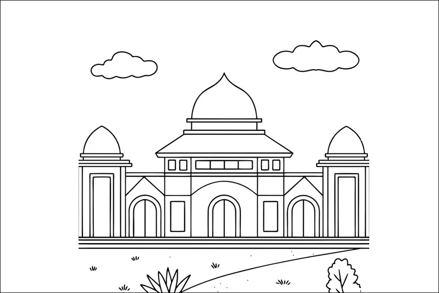 Gambar 18. Gambar Masjid dengan Halaman Depannya yang Bersih