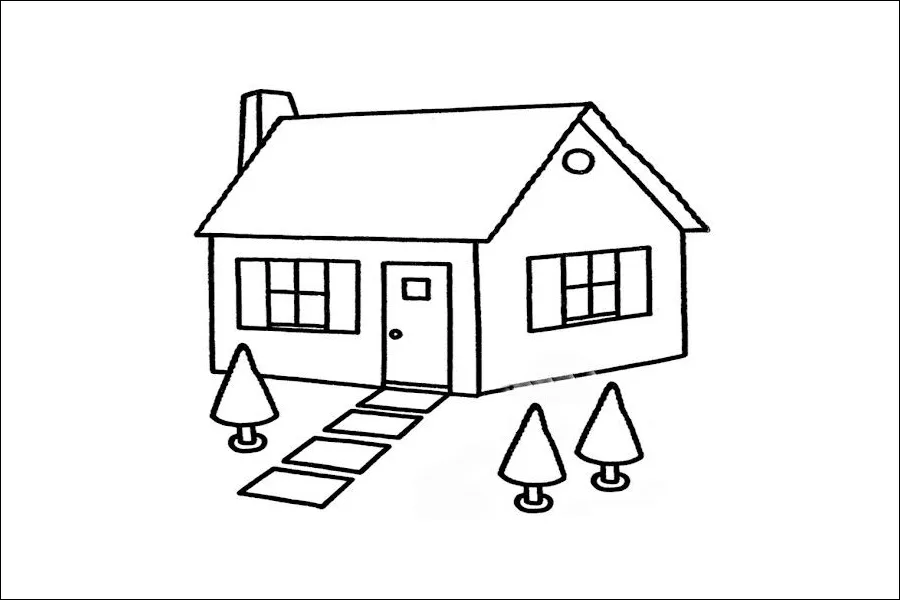 Gambar 19. Mewarnai Gambar Rumah Sederhana