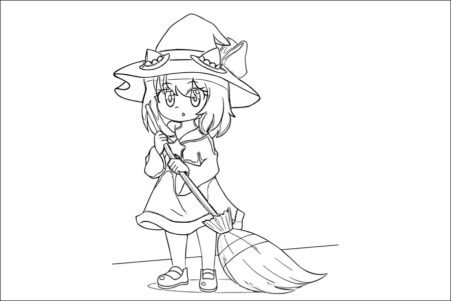 Gambar 20. Anya Forger dengan sapu sihirnya