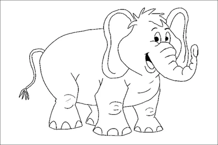 Gambar 24. Mewarnai Gajah yang Tertawa