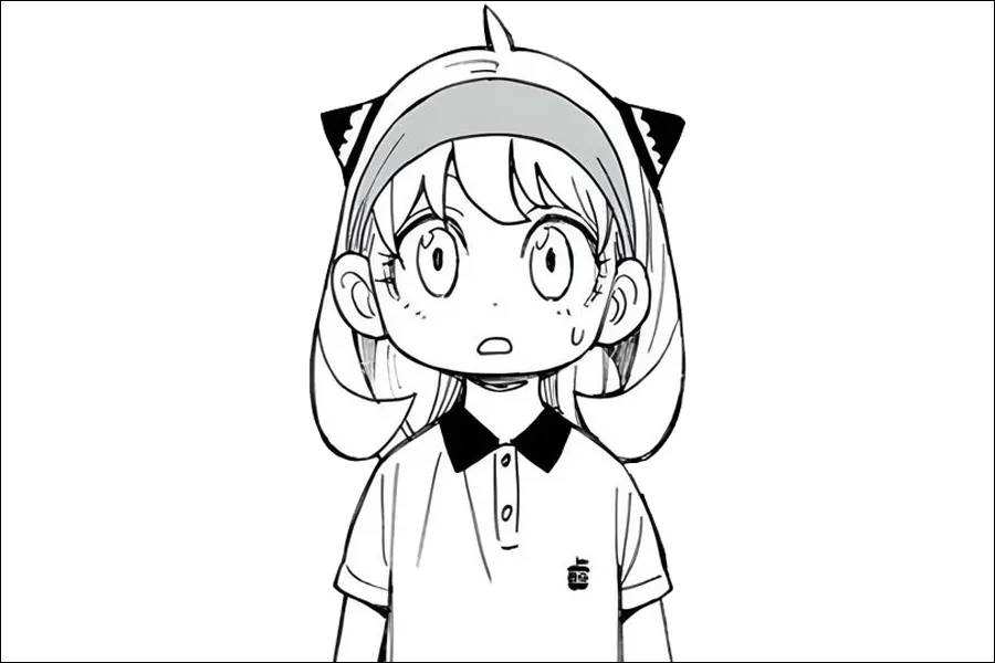 Gambar 28. Anya Forger dengan seragam sekolahnya