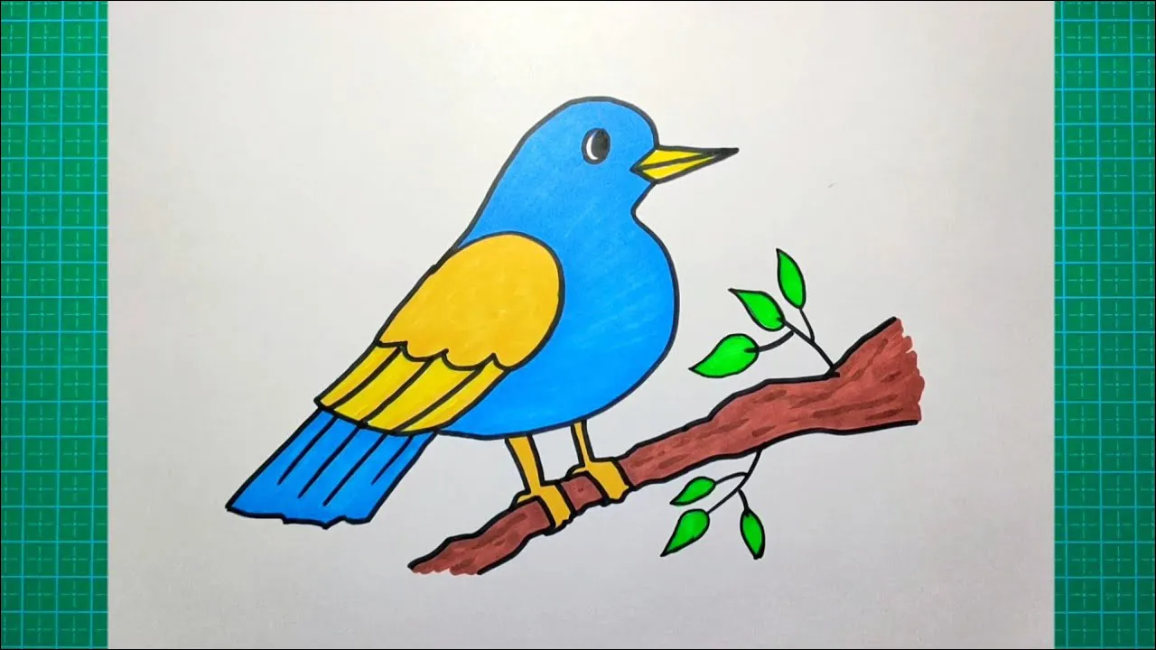 Gambar 28. Burung cantik di tangkai pohon