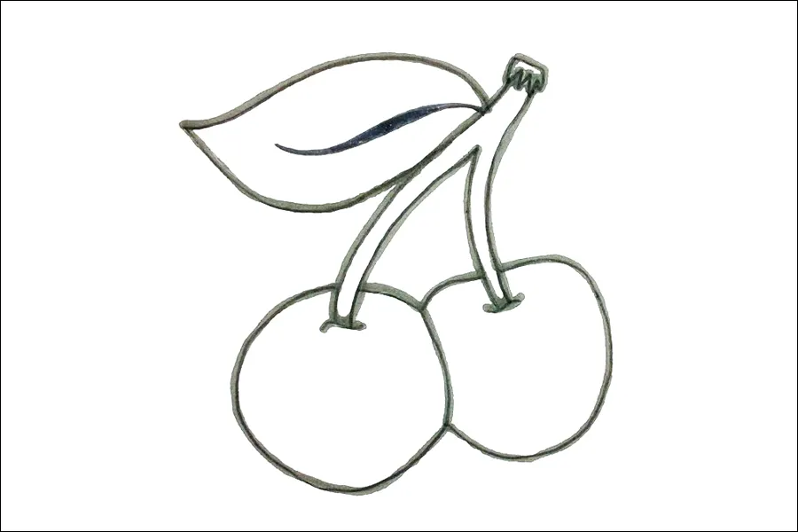 Gambar 29. Menggambar Buah Ceri Simple